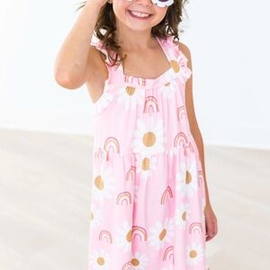 NWT Girls Mila & Rose YOU ARE MY SUNSHINE RUFFLE CROSS BACK DRESS size 9/10